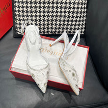 Load image into Gallery viewer, Diamond Lace Strap Sandals - Summer Thin Heel Pointed Toe Sexy High Heels for Women