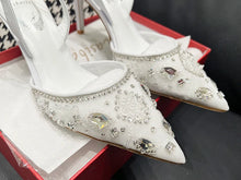 Load image into Gallery viewer, Diamond Lace Strap Sandals - Summer Thin Heel Pointed Toe Sexy High Heels for Women