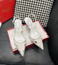 Load image into Gallery viewer, Diamond Lace Strap Sandals - Summer Thin Heel Pointed Toe Sexy High Heels for Women