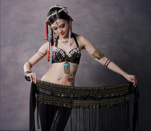 Load image into Gallery viewer, Aizbal- Brown Tassel Design belt- Fringe Tassel Belt =- 23 day shipping