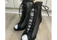 Load image into Gallery viewer, Fetish Stilettos Hollow Mesh Comfort Peep Toe Boots- Jazz Dance, Latin-25 days shipping