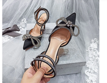 Load image into Gallery viewer, Braquarelly Black- Silver lining Sleek midnight Stacked Heel, Shoes-25 days shipping