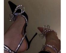 Load image into Gallery viewer, Braquarelly Black- Silver lining Sleek midnight Stacked Heel, Shoes-25 days shipping