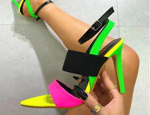 Load image into Gallery viewer, Hot Havanna tri-color high Heel Women Summer Sandals-25 days shipping