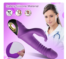 Load image into Gallery viewer, Rabbit Thrusting Vibrator Automatic Telescopic G-Spot Clitoris Stimulator