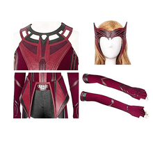 Lade das Bild in den Galerie-Viewer, Scarlet Witch Cosplay Ensemble: Wanda Maximoff's Mystical Attire