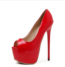 Load image into Gallery viewer, Emmaul Red Platform Pumps: Women's Ultra High Stiletto Heels for Party and Wedding"