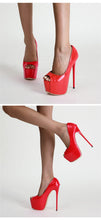 Load image into Gallery viewer, Emmaul Red Platform Pumps: Women's Ultra High Stiletto Heels for Party and Wedding"