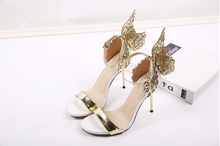 Load image into Gallery viewer, Sleek Toe Pumps Female Stiletto High Heels Butterfly Wings
