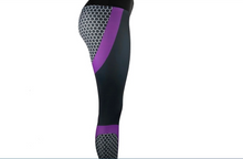 Lade das Bild in den Galerie-Viewer, Ultralite-Purple Women Mesh Print High Waist Elastic