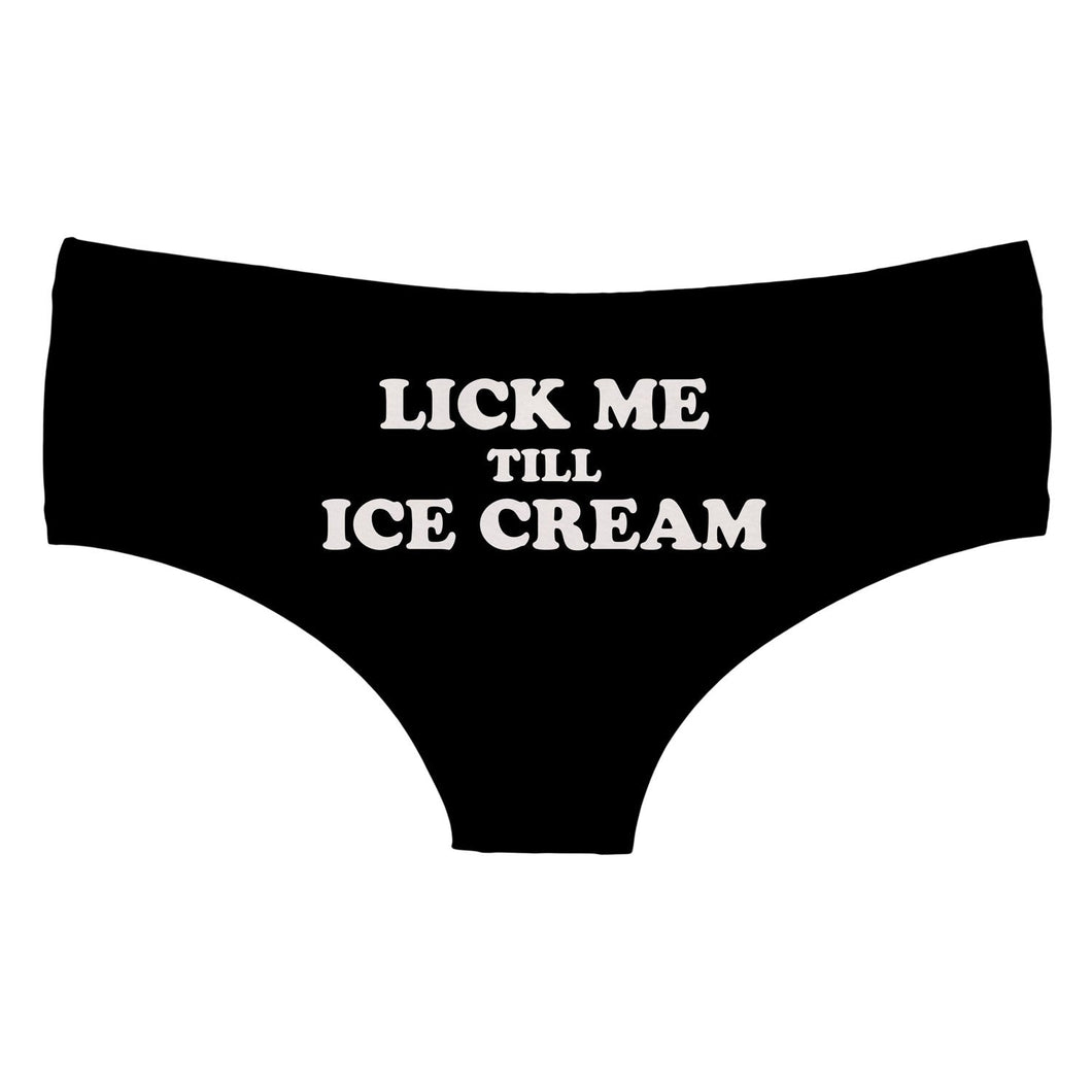 Lick Me Ice Cream Black Sexy Print Hot Female Lingerie
