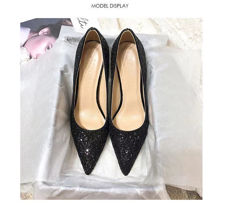 Borella- Wicked of the West High Heels Black Wedding Shoes Stiletto Pointed