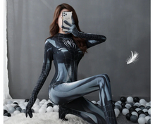 Load image into Gallery viewer, Black Spiderwomn-Silhouette Black women Spandex Bodysuit Costume- 25 day shipping
