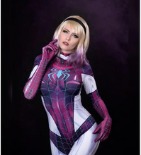 Carregar imagem no visualizador da galeria, Gwen Spiderman Cosplay Costume- 25 day shipping
