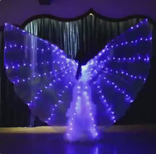 गैलरी व्यूवर में वीडियो लोड करें और चलाएं, Ezlibell-Belly Dance Light bright Angel Special effect- 360 degree wings-25 days shipping
