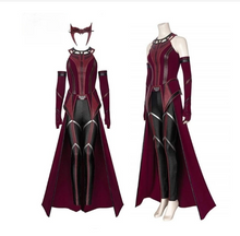 Charger l&#39;image dans la galerie, Scarlet Witch Cosplay Ensemble: Wanda Maximoff&#39;s Mystical Attire
