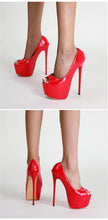 गैलरी व्यूवर में इमेज लोड करें, Emmaul Red Platform Pumps: Women&#39;s Ultra High Stiletto Heels for Party and Wedding&quot;
