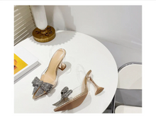 Carregar imagem no visualizador da galeria, Slovakia Crystal Sequined Bow dress summer shoes Pumps Pointed
