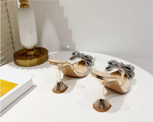 Carregar imagem no visualizador da galeria, Slovakia Crystal Sequined Bow dress summer shoes Pumps Pointed

