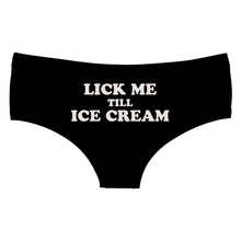 Load image into Gallery viewer, Lick Me Ice Cream Black Sexy Print Hot Female Lingerie
