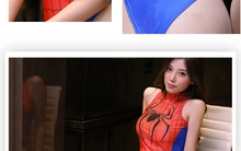 Lade das Bild in den Galerie-Viewer, SPANDEX Spidergirl- Young womens relax Comic Con dress up
