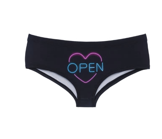 Open- Night life Single sexy lingerie panties Happy underwear funny