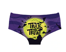 Load image into Gallery viewer, Trick or eat- purple nightmare fun briefs women lingerie thongs
