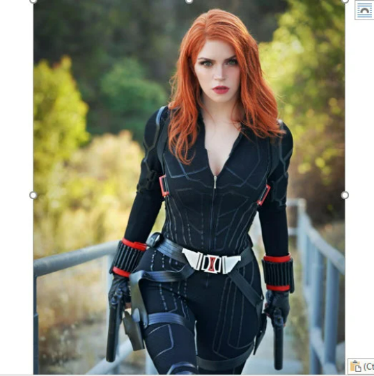 Black Widow Authentic Costume Widow Outfit Jumpsuit-14 Day Shipping