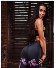 Load image into Gallery viewer, Bow Tie delights Sportswear-  High Waist Casual yoga pants ladies wear
