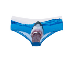 Cargar imagen en el visor de la galería, JAWWS shark blue bite panties  fun Happy underwear funny
