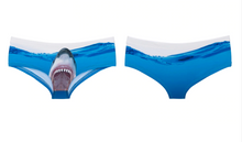 गैलरी व्यूवर में इमेज लोड करें, JAWWS shark blue bite panties  fun Happy underwear funny- 20 day shipping
