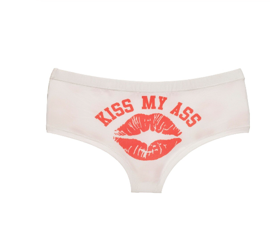 Lipstick Red lipper white womens comfortable spandex, cotton panties- –  beeatique