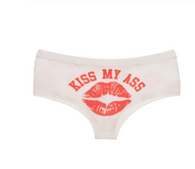 Charger l&#39;image dans la galerie, Lipstick Red lipper white womens comfortable spandex, cotton panties
